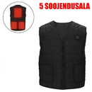Atinov™ V-kaeluse ja lukuga 3-astmelise soojendusega puuvillane vest. Postikuluta!