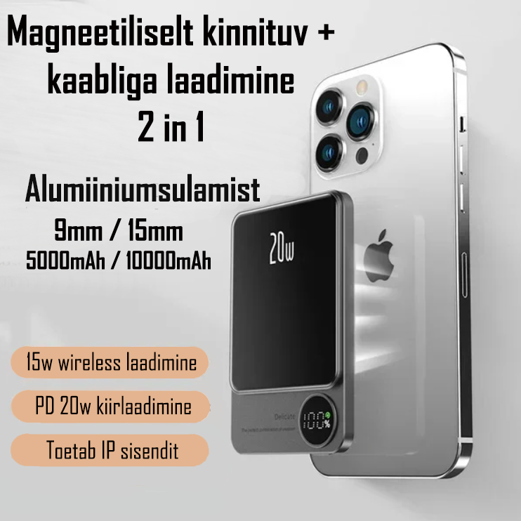 Delicate™ Juhtmevaba akupank 5000mAh / 10 000mAh. Postikuluta!