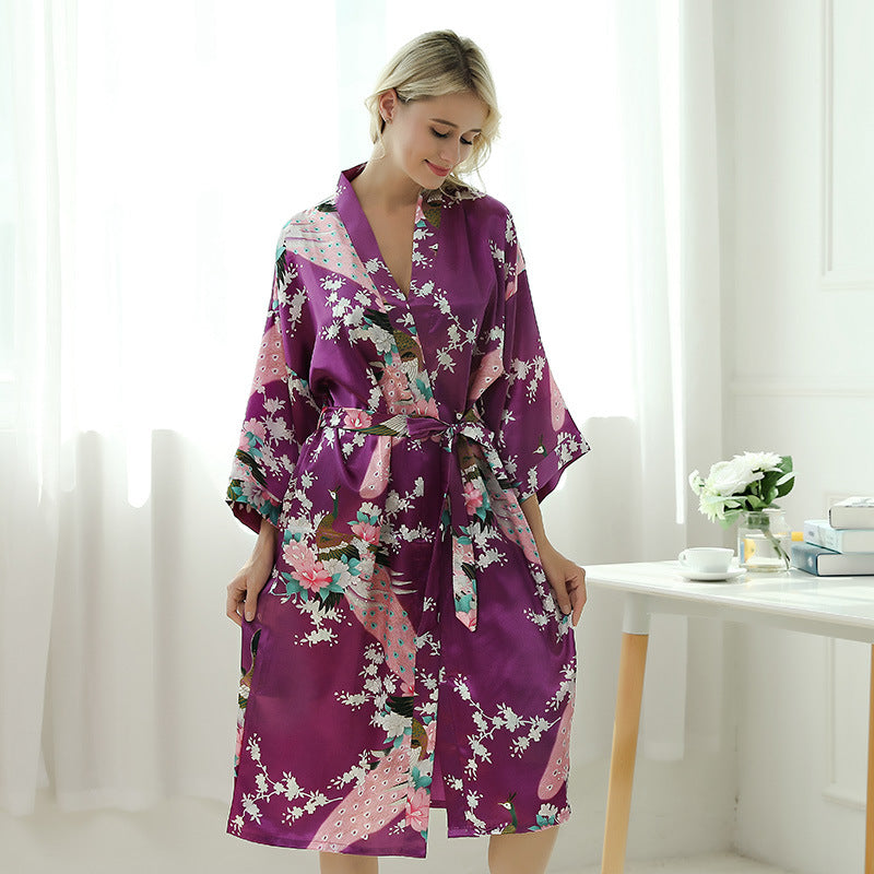 MyFitLingerie™ Satiinist hommikumantel S-4XL