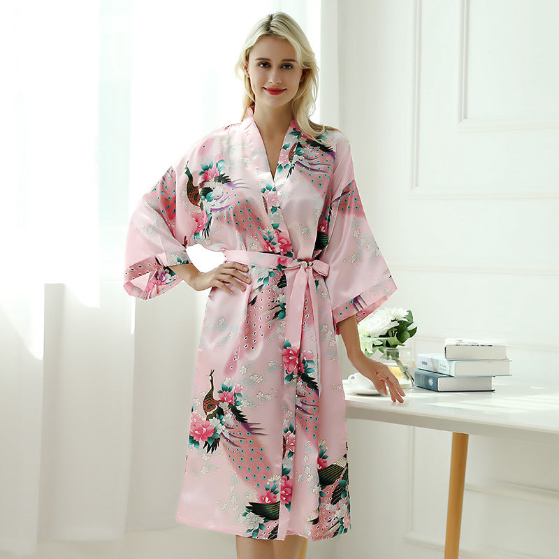 MyFitLingerie™ Satiinist hommikumantel S-4XL