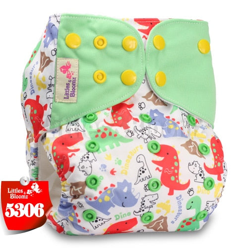 [Littles&Bloomz]2021 Washable Reusable Cloth Diaper Ecological Adjustable Real Pocket Nappy Fit 0-2year 3-15kg Baby Insert