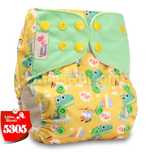 [Littles&Bloomz]2021 Washable Reusable Cloth Diaper Ecological Adjustable Real Pocket Nappy Fit 0-2year 3-15kg Baby Insert