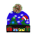 LED Christmas Hat Sweater Knitted Beanie Christmas Light Up Knitted Hat Christmas Gift for Kids Xmas 2021 New Year Decorations