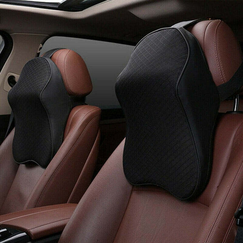 Car Seat Headrest Pad 3D Memory Foam Pillow Head Neck Pain Relief Travel Neck Support Breathable Mesh Fabric Memory Foam Cushion