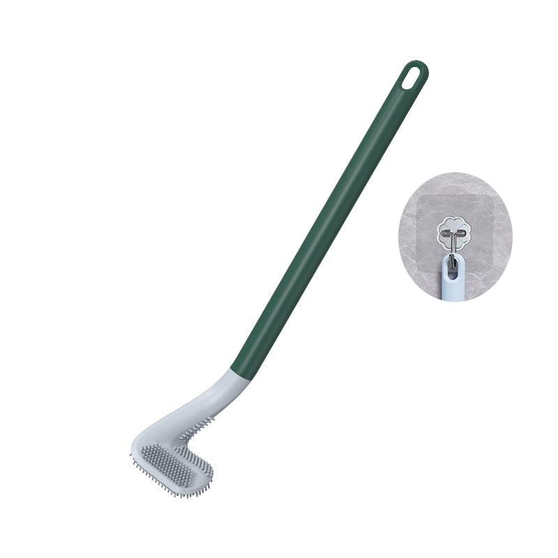 Long Handle Toilet Cleaning Brush ,Silicone Toilet Brushes for Bathroom,Toilet Cleaning Brush,Bendable Silicone Brush Head