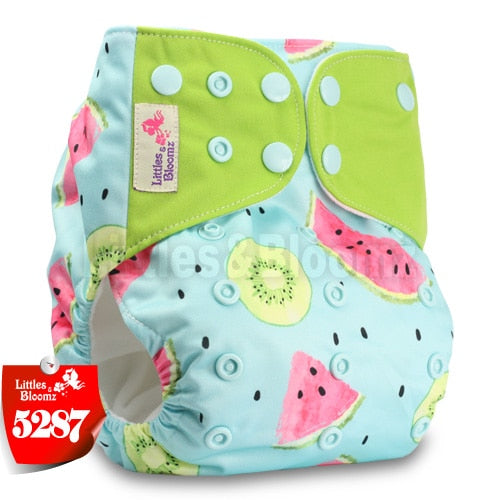 [Littles&Bloomz]2021 Washable Reusable Cloth Diaper Ecological Adjustable Real Pocket Nappy Fit 0-2year 3-15kg Baby Insert