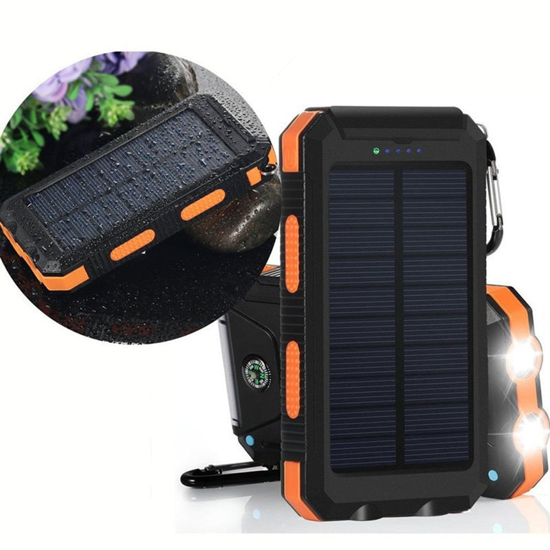 SolarPower™ 20 000mAh päikesepatarei ja LED-tuledega võimas akupank