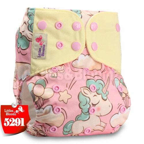 [Littles&Bloomz]2021 Washable Reusable Cloth Diaper Ecological Adjustable Real Pocket Nappy Fit 0-2year 3-15kg Baby Insert