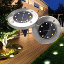 8 LED-tule ja päikesepatareidega laetavad niiskuskindlad aiavalgustid