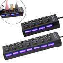 TechPRO™ USB-jagaja: 4 ja 7 pesaga