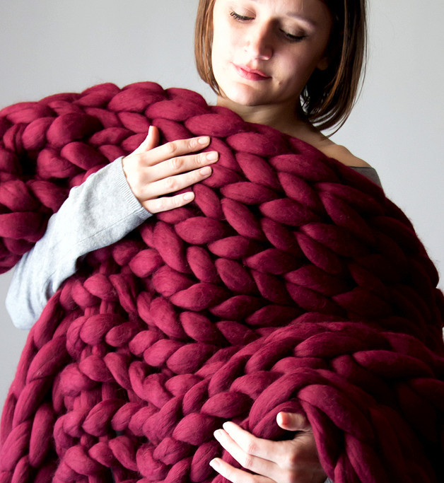 Cuddle™ Käsitööna valmistatud kvaliteetne kootud tekk. Postikuluta!